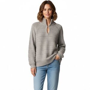 SAKS FIFTH AVE Wool & Cashmere Blend Cozy Textured Knit Sweater, XL